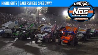 World of Outlaws NOS Energy Drink Sprint Cars  Bakersfield Speedway  Sept 13 2024  HIGHLIGHTS [upl. by Oirottiv]