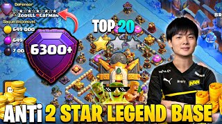 World Rank TOP 20 Th16 Legend League Base Th16 Best Legend Base  Th16 Anti 3 Star Base Link  Coc [upl. by Gilli757]