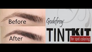 How To Tint Eyebrows  Godefroy Tinting Kit in Jet Black Tutorial [upl. by Eelsel]