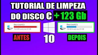 COMO LIMPAR E LIBERAR MUITO ESPAÇO no DISCO LOCAL C  GANHO de 123Gb [upl. by Odlaw780]