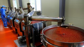 The process of mass production of red pepper powder Korean red pepper powder factory [upl. by Crane]