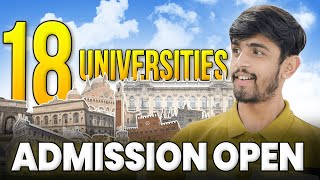 ADMISSION OPEN FOR ITALY 2024  18 ITALIAN UNIVERSITY OPEN  STUDY IN ITALY [upl. by Saidel]