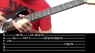 Radiatus  I Built The Sky SOLO  TAB  TUTORIAL  LESSON [upl. by Ellerey]