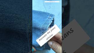 Tried to recreate the jeans hem stitches by hand [upl. by Seel865]