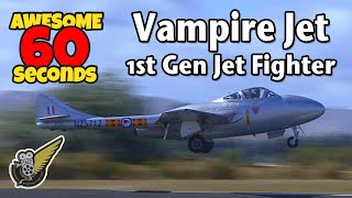 60 Seconds Of Awesome de Havilland Vampire Jet [upl. by Starlene710]