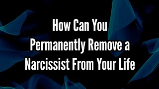 How Can You Permanently Remove a Narcissist From Your Life [upl. by Tioneb519]