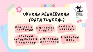 UKURAN PENYEBARAN DATA TUNGGAL [upl. by Lewellen]