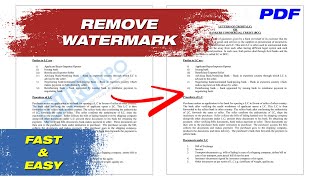 How To Remove Watermark From PDF File  Fast amp Easy [upl. by Muriah871]