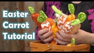 How To Make a Cute Easter Carrot with Fabric Scraps [upl. by Legim]