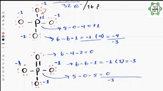 Estructura de Lewis Para el Ion Fosfato Utilizando Cargas Formales [upl. by Leiram934]