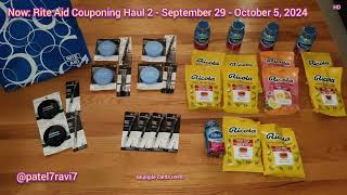 Rite Aid Couponing Haul 2  September 29  October 5 2024  patel7ravi7 [upl. by Malha]