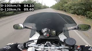 BMW F800ST Acceleration 0100 kmh 0160 kmh [upl. by Eniffit]