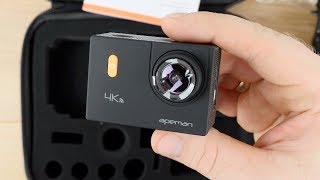 Apeman 4k A80 Actioncam  Unboxing  Erster Test VideoAudio  Unter 100 Euro  DEUTSCH [upl. by Kirwin]