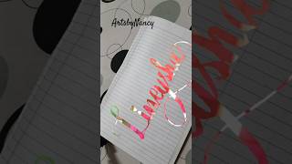 Lineysha nibcalligraphy calligraphy shortvideos [upl. by Penelope]