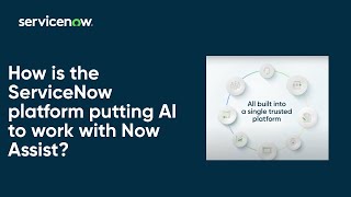 How is the ServiceNow platform putting AI to work with Now Assist [upl. by Noak]