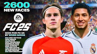 EA SPORTS FC 25 MOD 2600 NEW FACES ADDED TO EA FC24 NEW FACES BOOTS TATTOOS ETC WZRD PCK V33 [upl. by Eicnarf828]