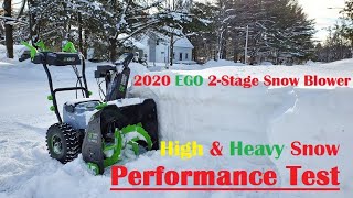 2020 EGO 2Stage Snow Blower Performance Test HighampHeavy Snow [upl. by Iaverne]