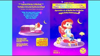 Kids Boys and Girls Nighttime Potty Training Book In Spanish Video [upl. by Anairuy313]