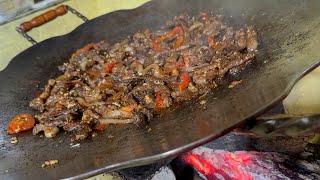 JANTAR DELICIOSO NO FOGÃO A LENHAAQUELA PORÇÃO NO DISCO DE ARADO [upl. by Shae]