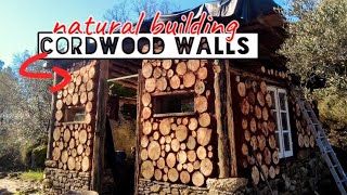 building a offgrid house part2 cordwood walls  planting first potatoes [upl. by Neroled]