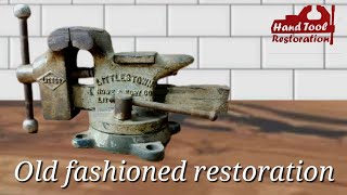 Littlestown vise restoration oiled and polish finish [upl. by Ahcilef558]