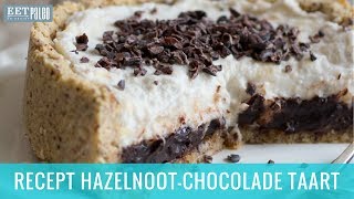 Recept Hazelnoot Chocolade Bananentaart Suikervrij Glutenvrij amp Lactosevrij [upl. by Yrroc]