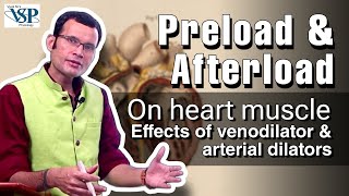 Preload amp afterload on heart muscle effects of venodilator amp arterial dilators  MBBS  NEET PG [upl. by Kcirdaed]