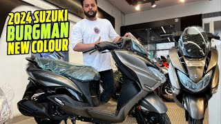 2024 Suzuki Burgman 125 New Colour Full Review Video  Suzuki Burgman Street 125 2024 Model [upl. by Neret]