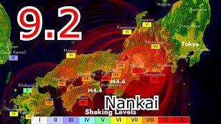 Japan 92 Earthquake Scenario in Real Time Nankai [upl. by Proudman394]