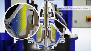 Purification animation of an Alfa Laval selfcleaning centrifuge total discharge [upl. by Yhtomot851]