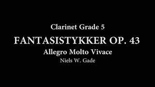 Fantasistykker op 43 for Clarinet and Piano Allegro Molto Vivace [upl. by Brunelle884]