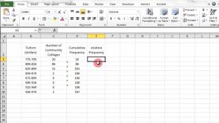 Excel Cumulative Frequency and Relative Frequency [upl. by Eihcir]