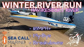 Winter Powerboat Run on the Hawkesbury River with 15 Ski Boats HIT SUBSCRIBE [upl. by Nekciv]