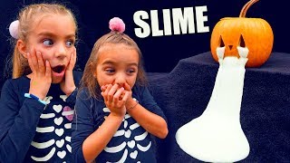 Slime dentro de una calabaza Halloween By Las Ratitas [upl. by Akers]