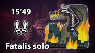 MHWIB  Fatalis solo Dual Blades  1549 [upl. by Bilicki]