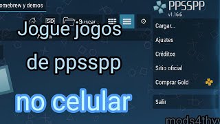 Como jogar jogos de ppsspp no celular [upl. by Bohner]