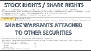 Share Rights amp Share Warrants [upl. by Peggir]