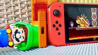 Lego Mario enters the Nintendo Switch  Bowsers Castle to save Princess Peach legomario [upl. by Ransom]