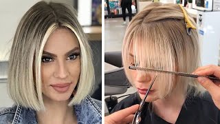 New Trendy Haircuts Ideas For Women  10 Short and Medium Hair Cutting [upl. by Modeerf522]