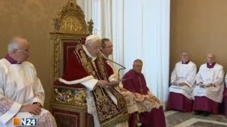 Rücktritt von Papst Benedikt XVI  Die Erklärung im Wortlaut [upl. by Aicatan]