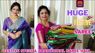 Meesho Festive Wear Saree Haul  Meesho Saree Haul  Meesho Traditional saree Haul [upl. by Anitel]