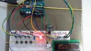 Conversão de Decimal para Binário utilizando Arduino UNO e Display Lcd 16x2 versão 2 [upl. by Adler908]