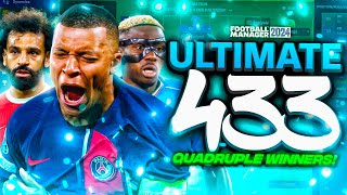 FM24 ULTIMATE 433 97 WIN RATE  FM24 Tactics  Football Manager 2024 Tactics [upl. by Holna]