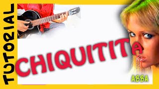 CHIQUITITA en guitarra acustica  Abba  acordes how to play TUTORIAL [upl. by Debo]