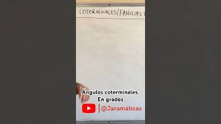 Ángulos coterminales En grados short ângulos coterminalangles [upl. by Naus]