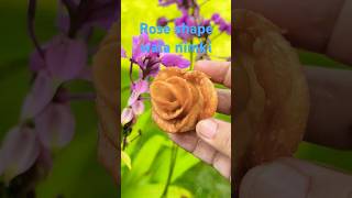 Flower Rose shape ma nimki❤️😊 subscribe shortvideo ❤️ trending [upl. by Navillus]