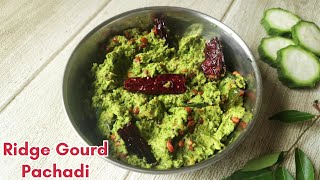 Beerakaya Pachadi  Ridge Gourd Chutney Herekai Chutney Recipe [upl. by Macknair810]