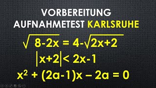 Mathe Aufnahmetest Studienkolleg Karlsruhe Teil 1 [upl. by Ihcelek]