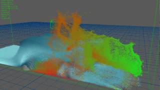 RealFlow 5 HYBRIDO Splash Test  1 [upl. by Adaynek574]