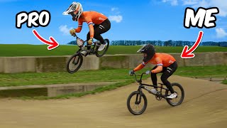 I Survived My First BMX Race vs a Pro Racer [upl. by Ayeka755]